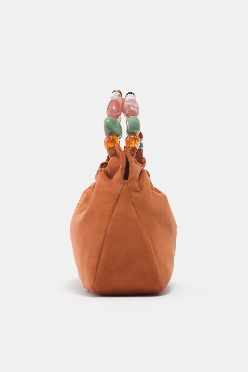 Borsa Con Perline Arancione miniatura 2