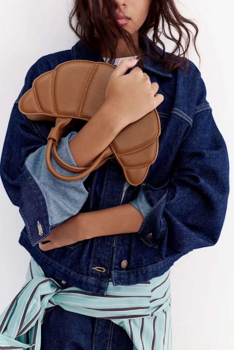 Borsa Croissant Marrone