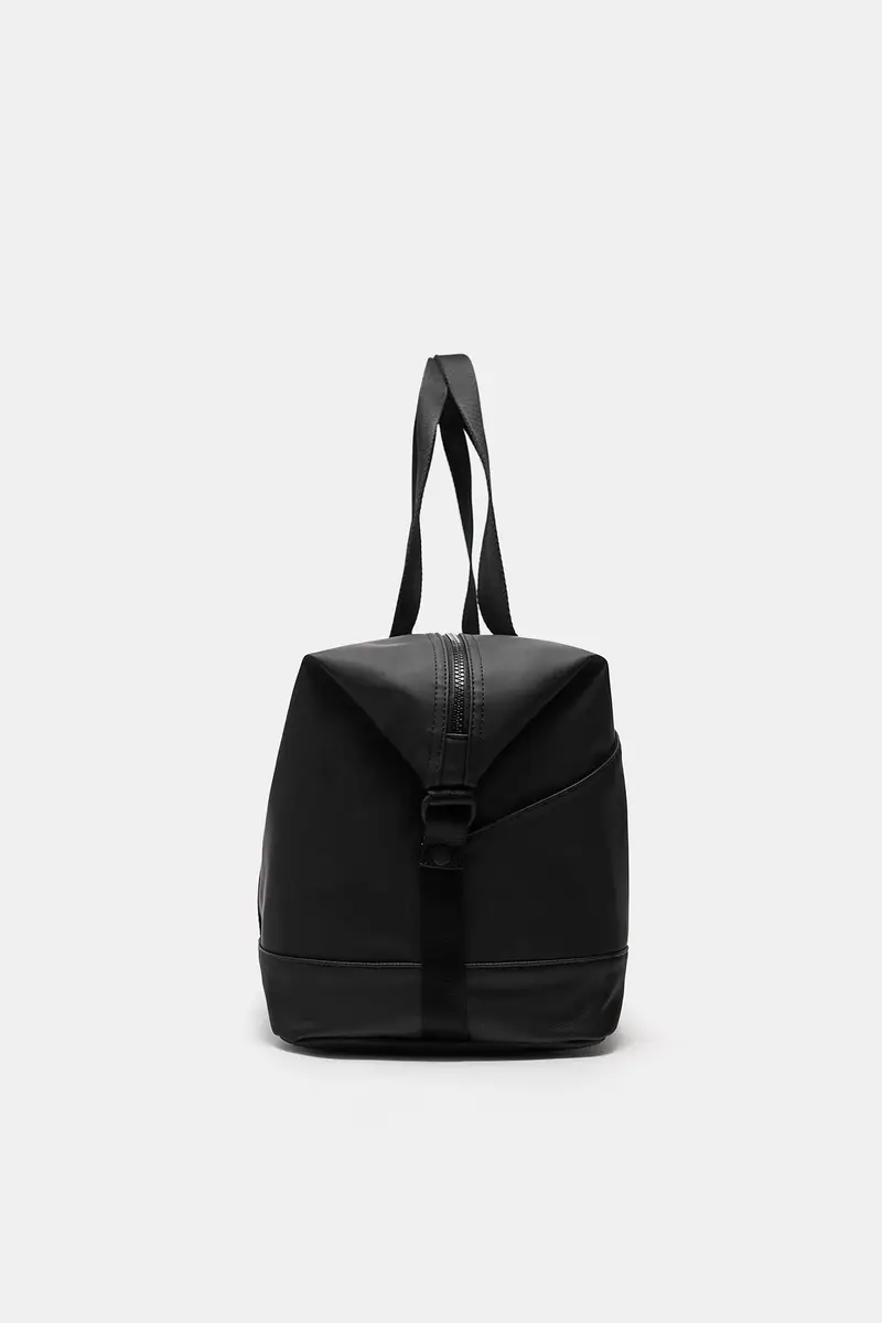 Borsa Da Viaggio Gommata Nero miniatura 2