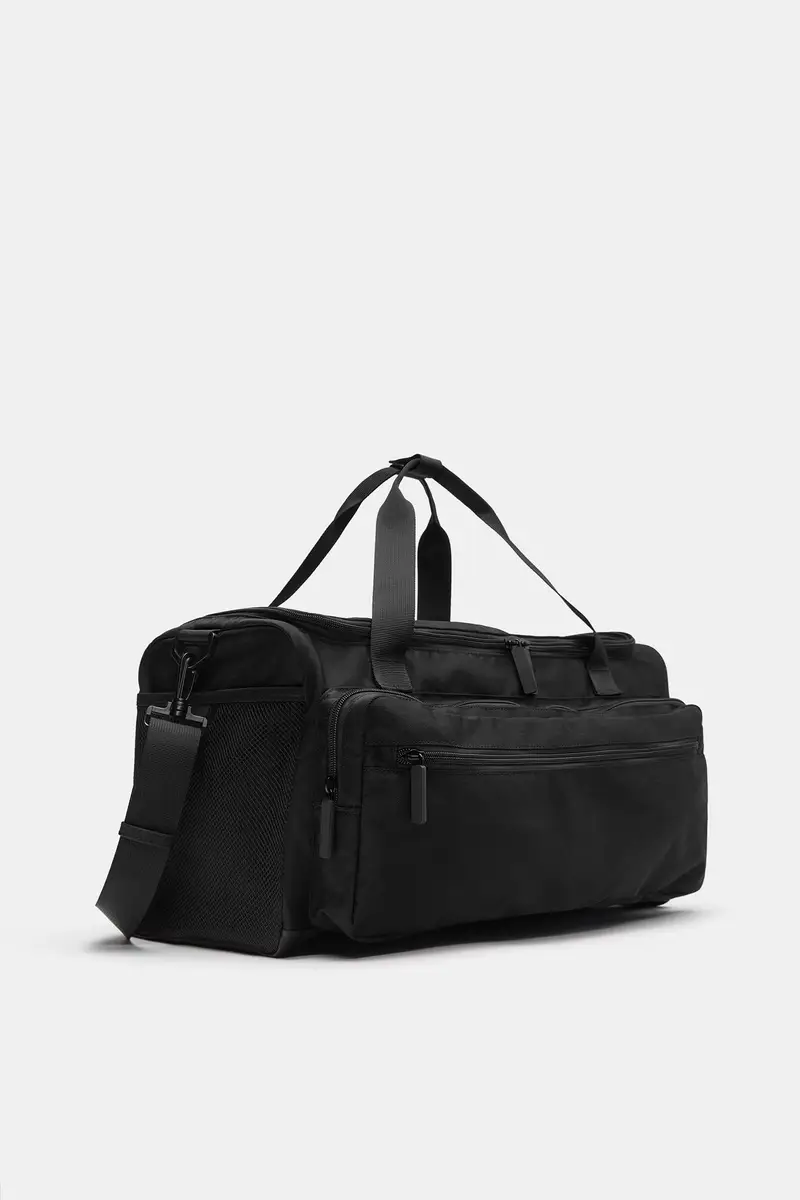 Borsa Da Viaggio Grande Nero miniatura 2