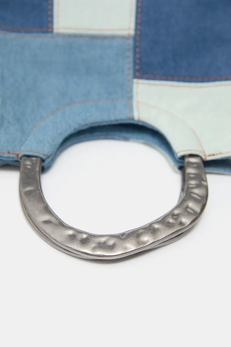Borsa Patchwork Denim Jeans miniatura 3