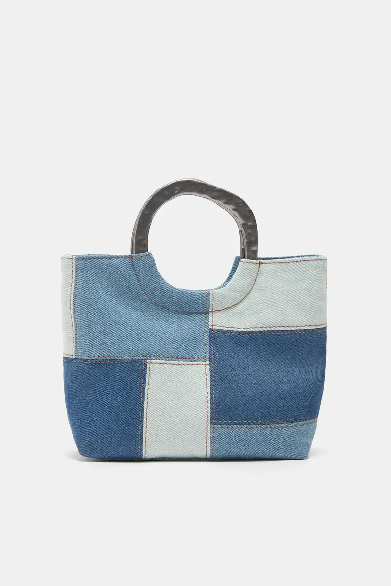 Borsa Patchwork Denim Jeans