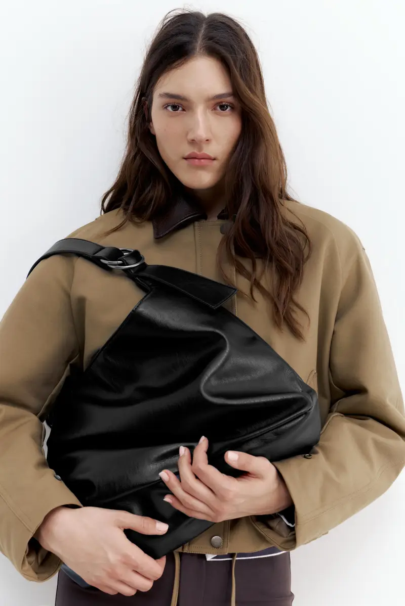 Borsa Shopper Anelli Nero