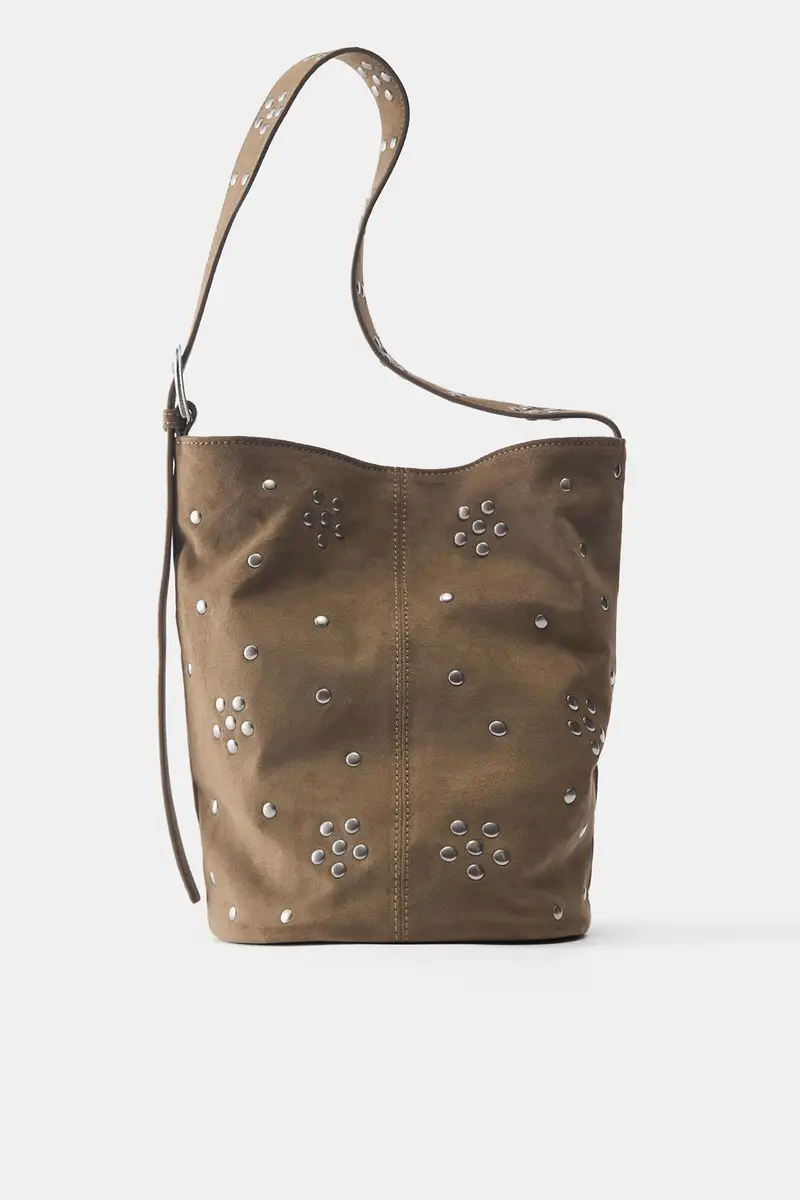 Borsa Shopper Con Borchie Cuoio miniatura 2