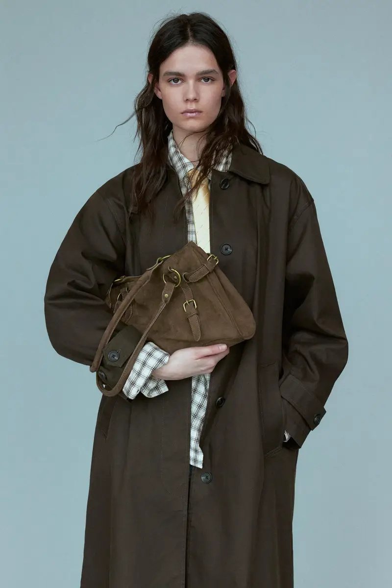 Borsa Shopper Con Fibbie Marrone