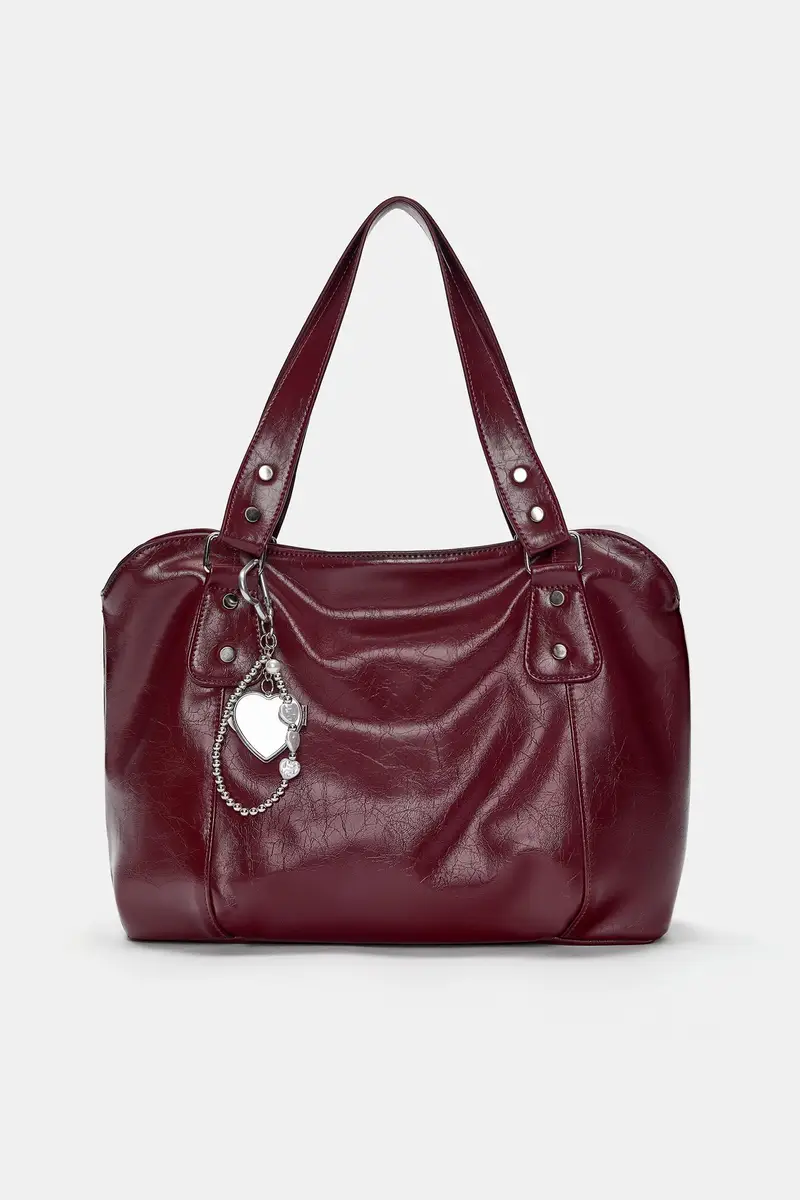 Borsa Shopper Decorata Bordeaux