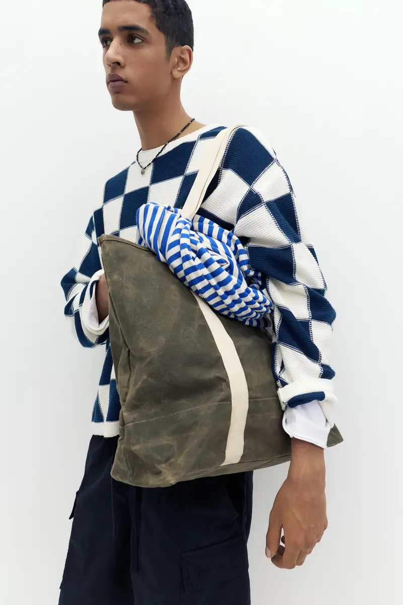 Borsa Shopper Effetto Usurato Stwd Kaki