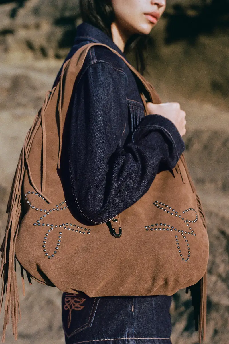 Borsa Shopper In Pelle Montserrat Messeguer Cuoio