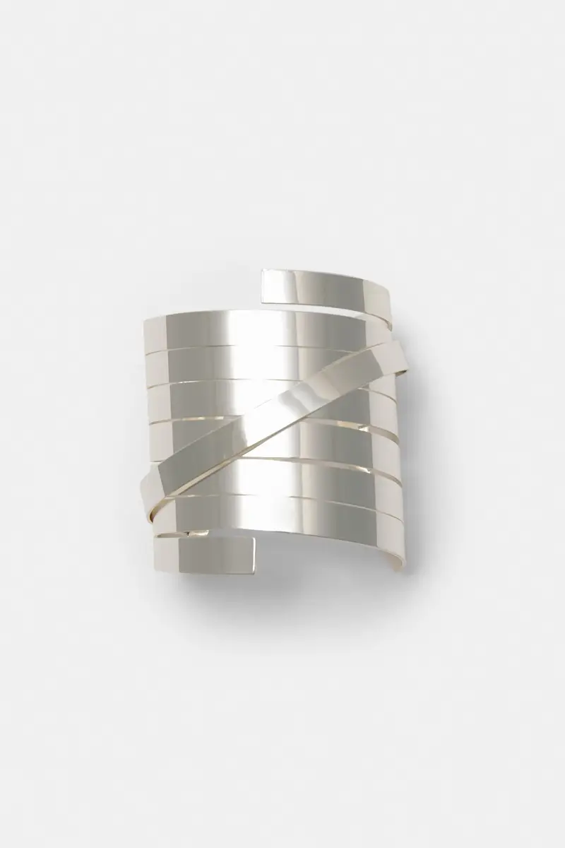 Bracciale A Barre Incrociate Argento miniatura 2