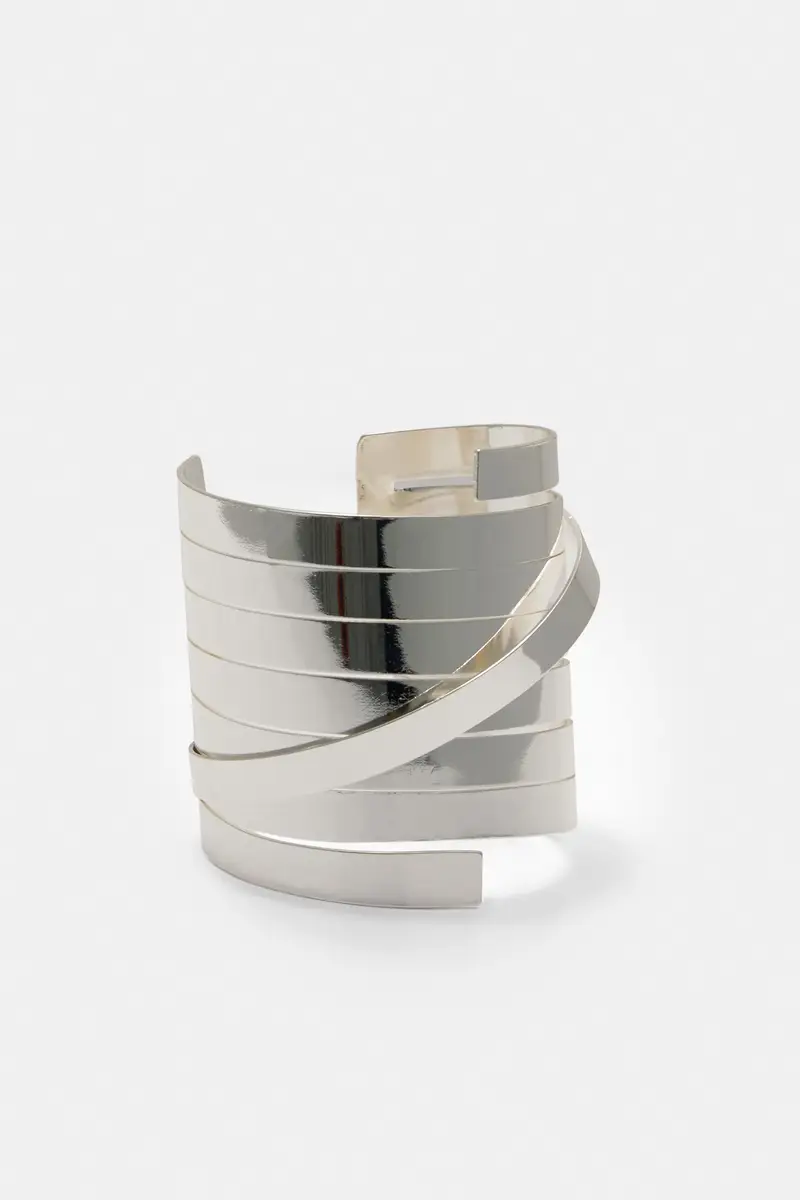 Bracciale A Barre Incrociate Argento miniatura 3