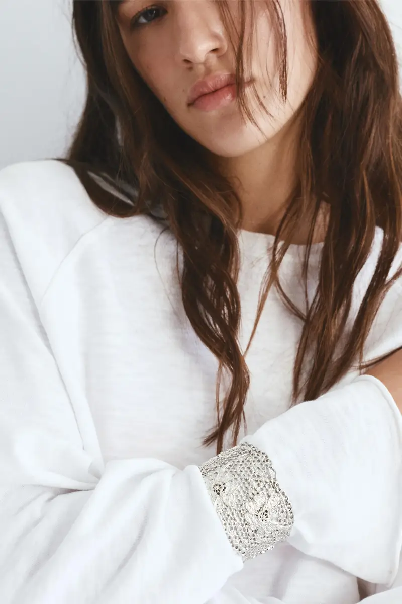 Bracciale Effetto Pizzo Argento miniatura 2