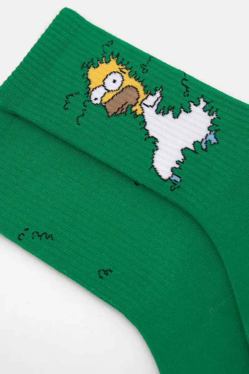 Calzini Alti Homer Simpson Verde miniatura 2