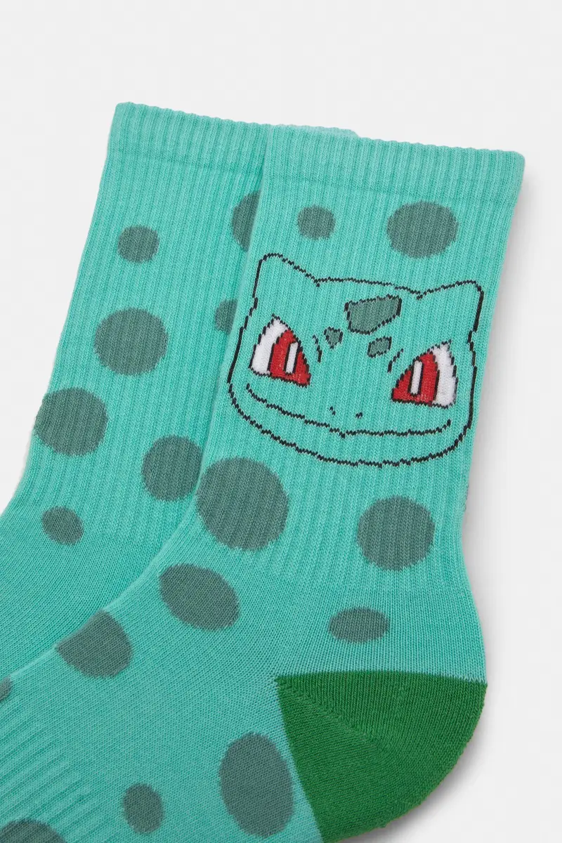 Calzini Pokémon Bulbasaur Verde medio miniatura 2