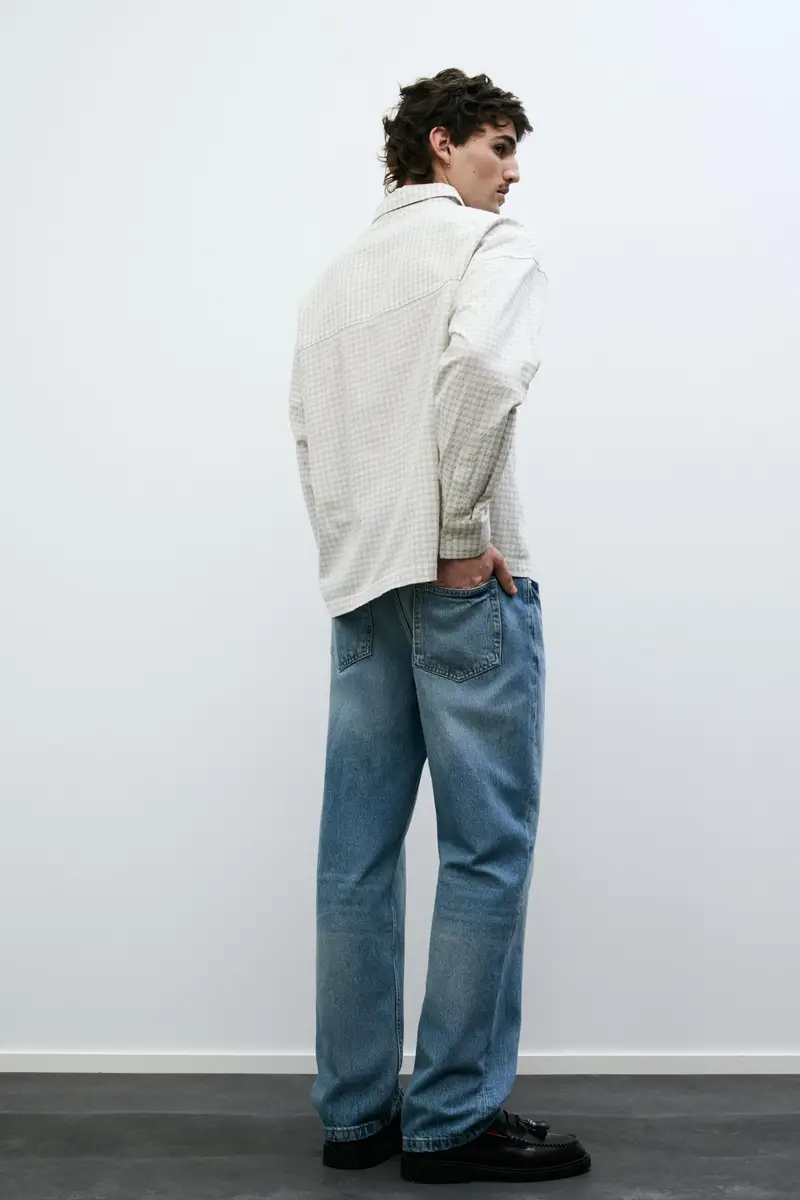 Camicia A Maniche Lunghe Con Tasche Bianco rotto miniatura 2