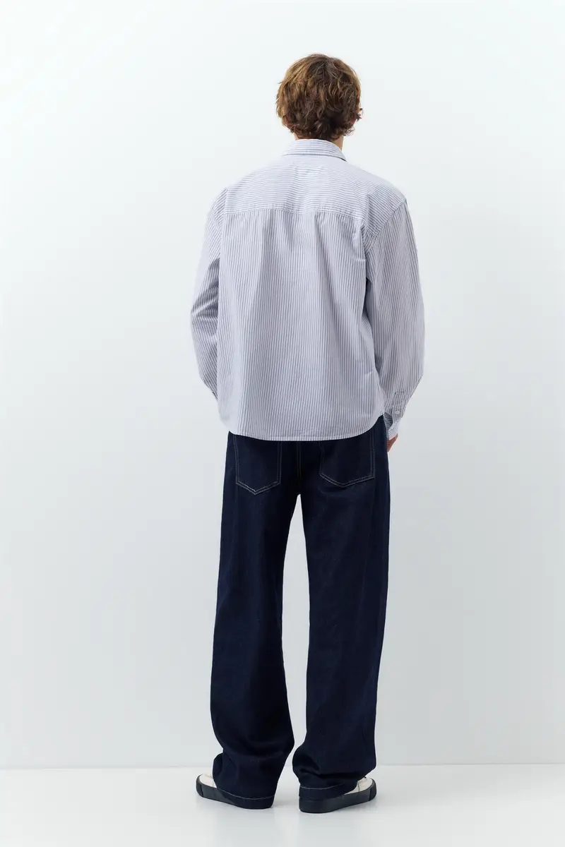 Camicia A Righe A Maniche Lunghe miniatura 2