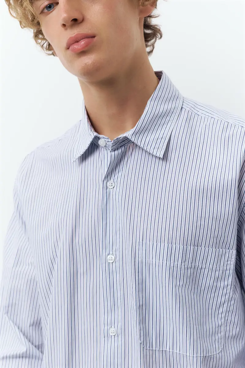 Camicia A Righe A Maniche Lunghe miniatura 3