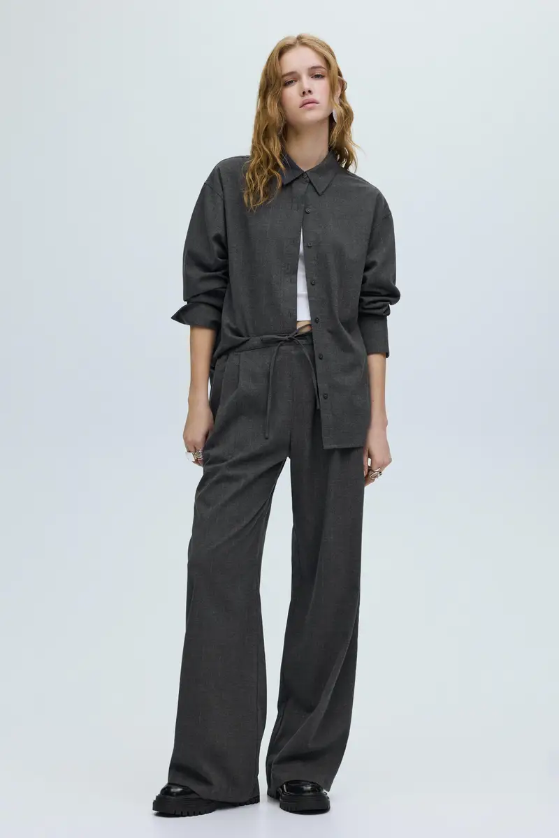 Camicia Gessato Grigio miniatura 3