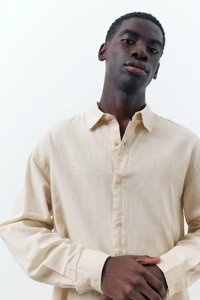 Camicia In Lino Naturale miniatura 3