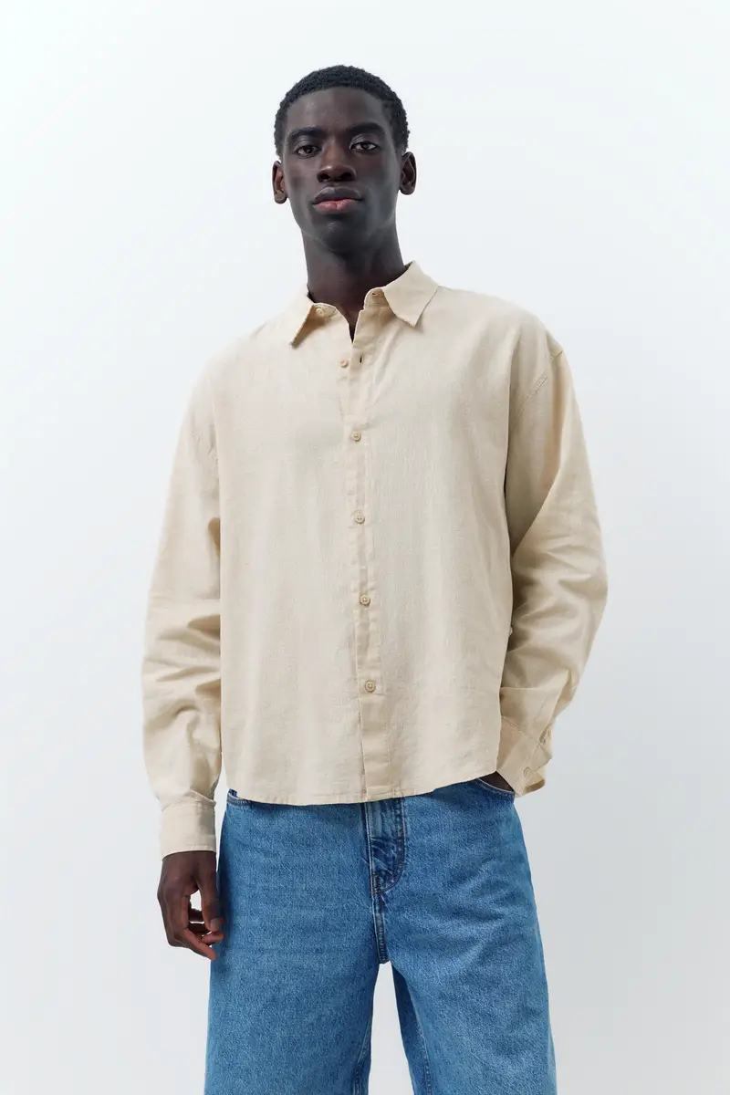 Camicia In Lino Naturale