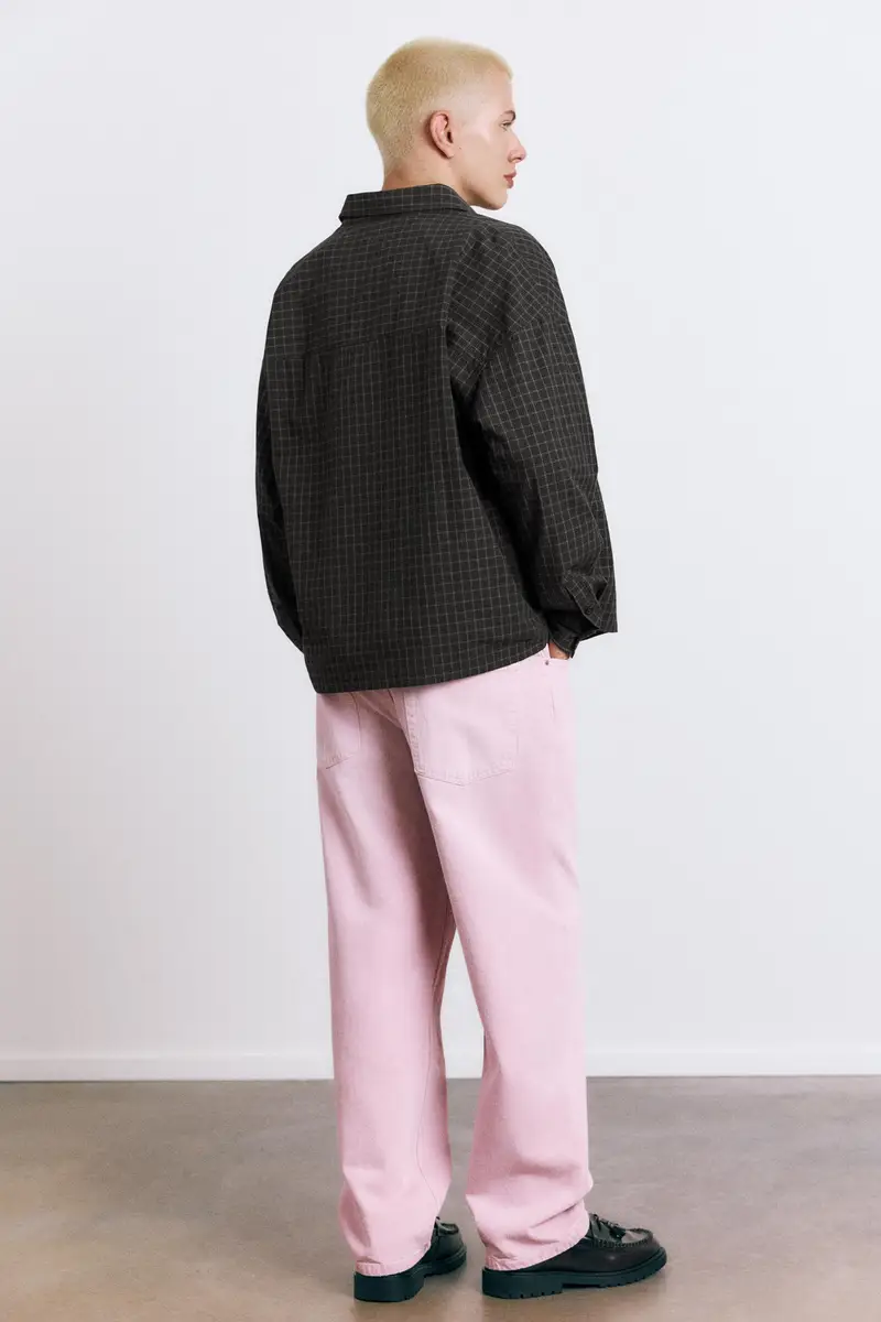 Camicia Quadri Ricamo Stwd Nero miniatura 2