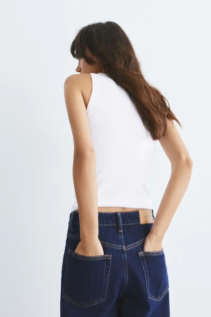 Canotta A Collo Rotondo Bianco miniatura 2