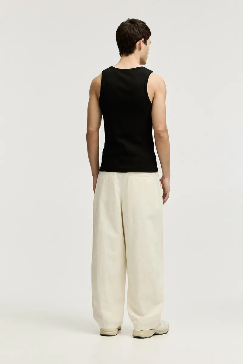 Canotta A Coste Nero miniatura 2