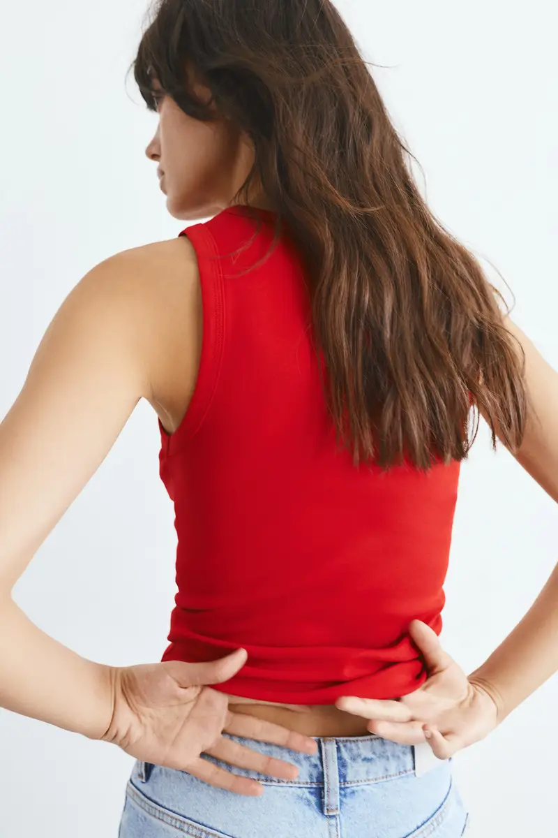 Canotta Girocollo Rosso miniatura 2