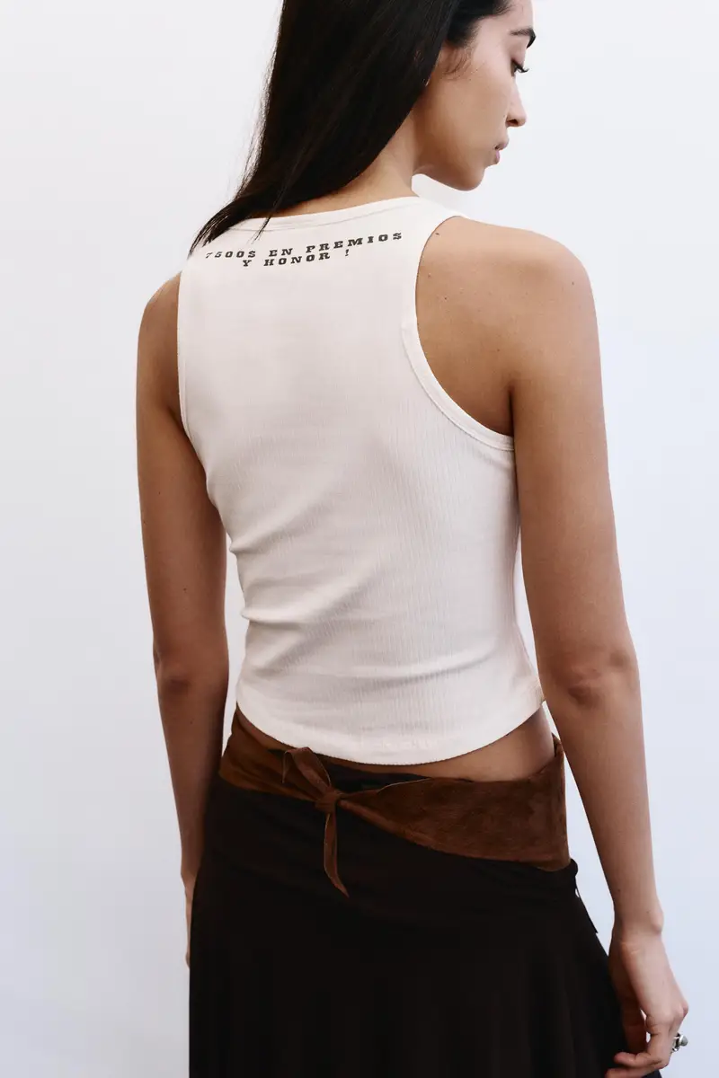 Canotta Montserrat Messeguer Beige miniatura 2