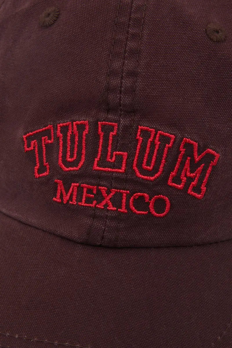Cappellino Grafico Tulum Messico Marrone miniatura 3