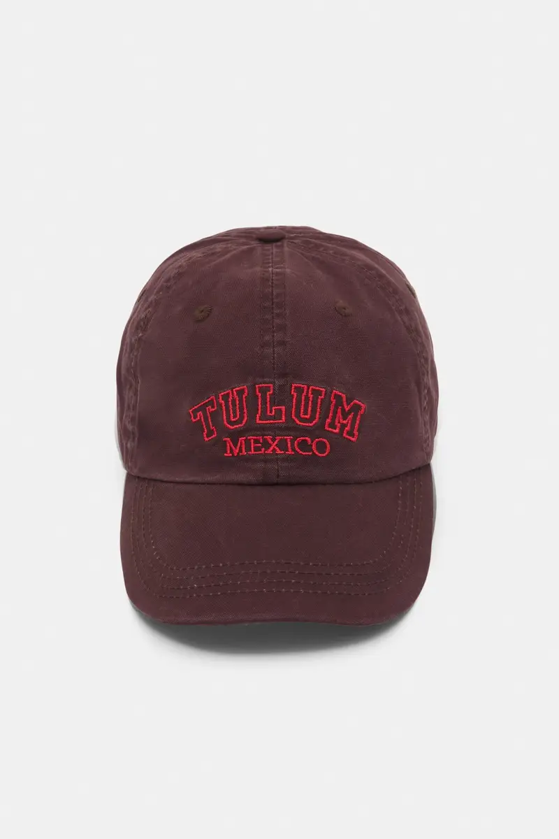 Cappellino Grafico Tulum Messico Marrone