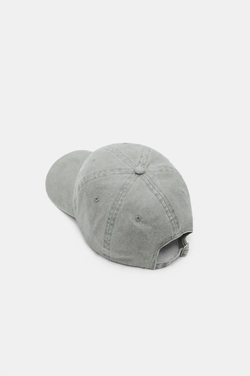 Cappellino Ricamato Brooklyn Grigio miniatura 3