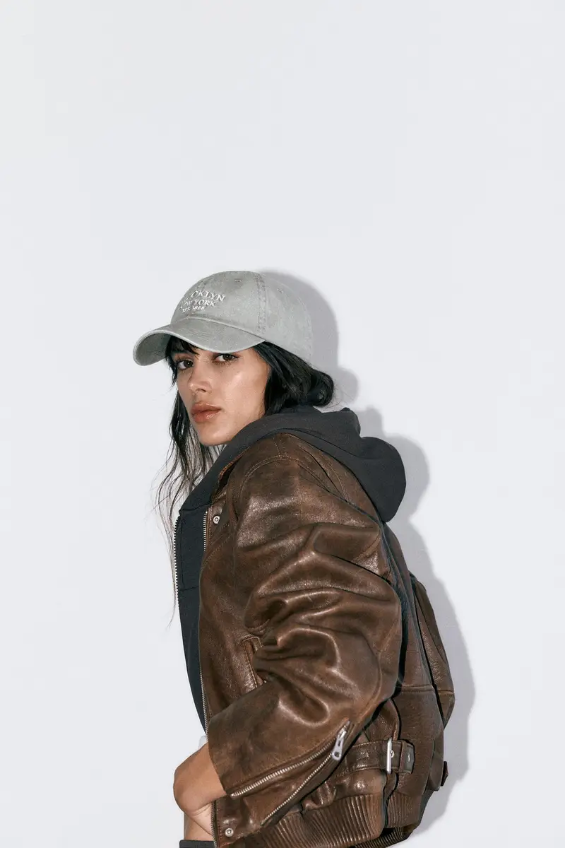 Cappellino Ricamato Brooklyn Grigio