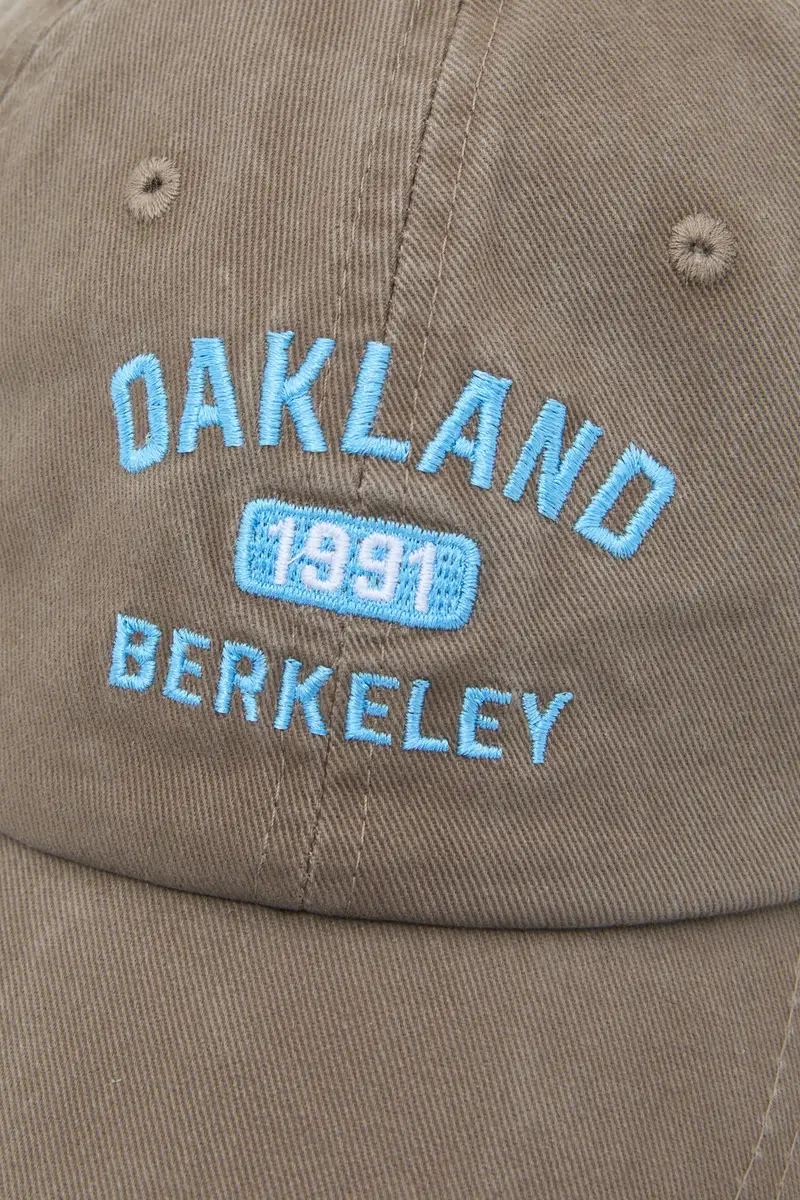 Cappellino Ricamo Oakland Grigio topo miniatura 3