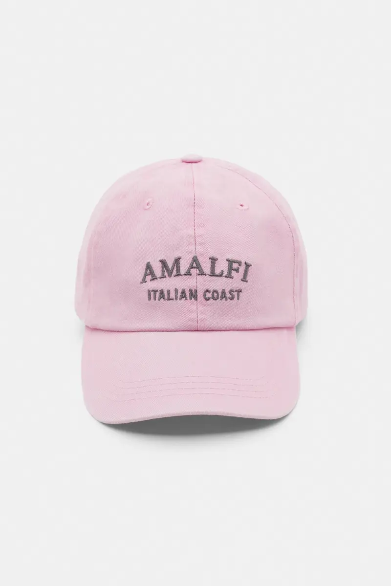 Cappello Ricamo Amalfi Rosa