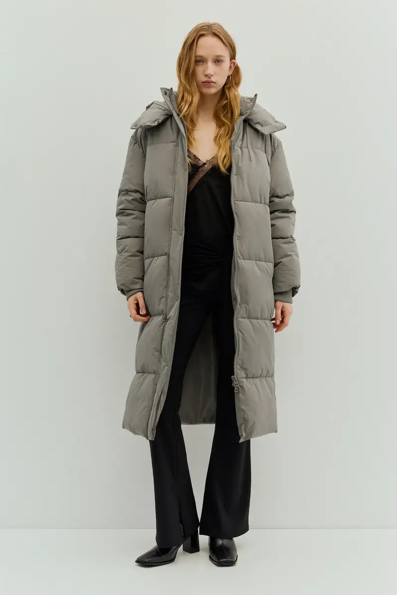 Cappotto Imbottito Water Repellent Grigio topo