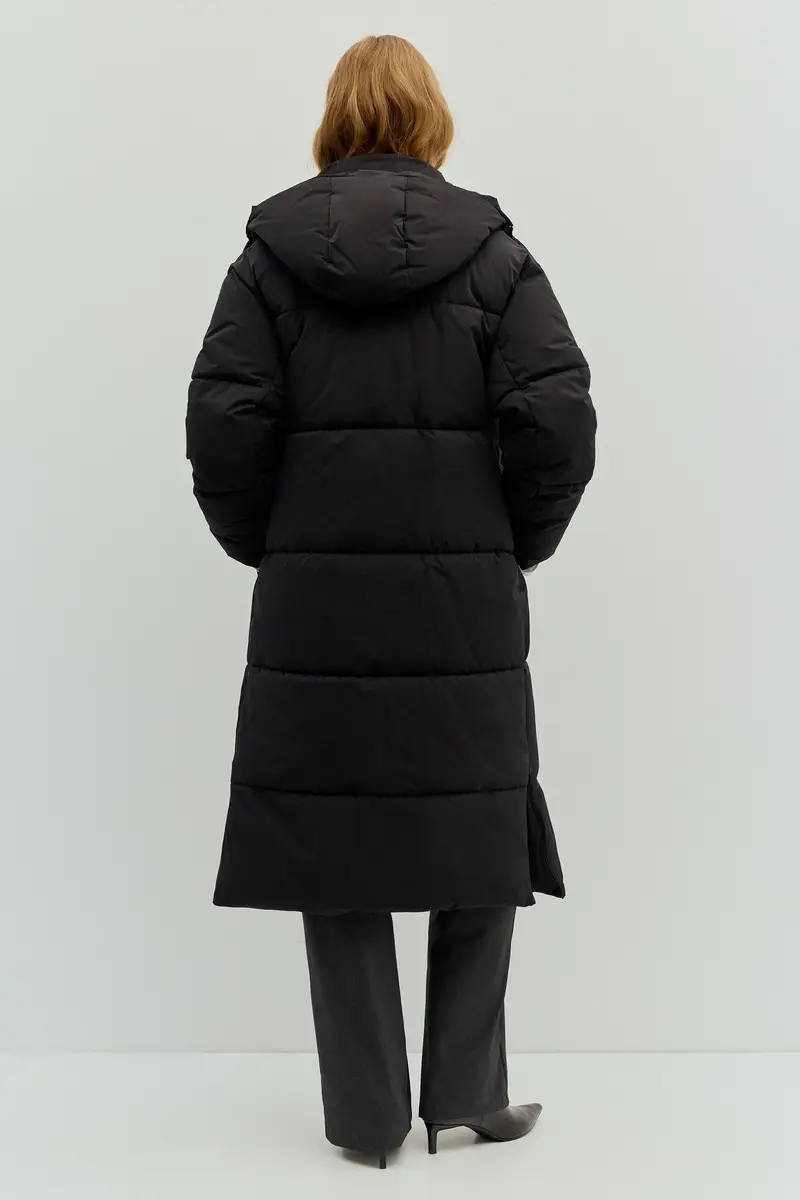 Cappotto Imbottito Water Repellent Nero miniatura 2