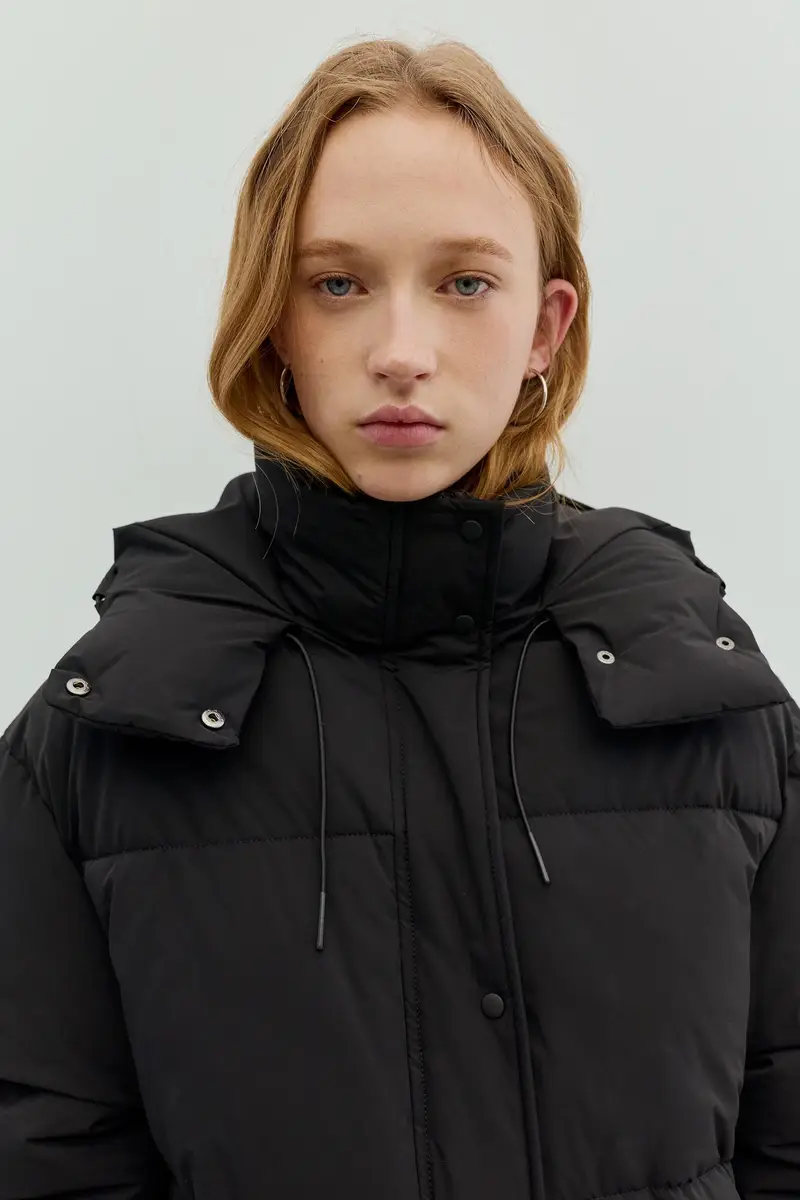 Cappotto Imbottito Water Repellent Nero miniatura 3