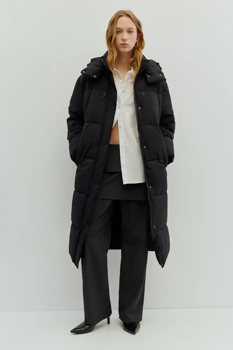 Cappotto Imbottito Water Repellent Nero