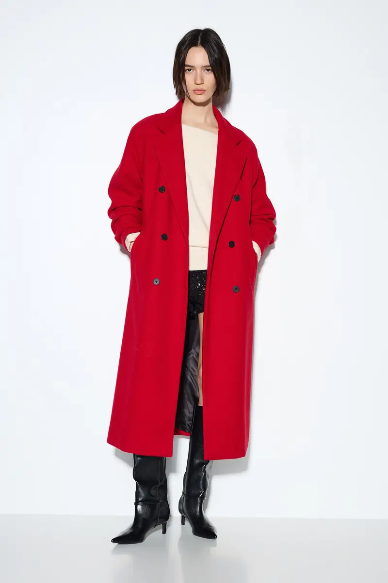 Cappotto Rosso Lungo Soft