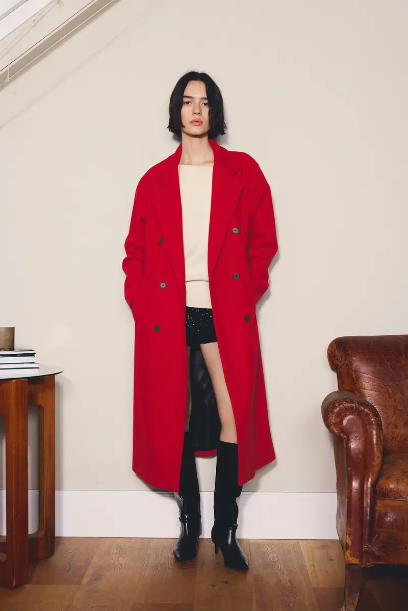 Cappotto Rosso Lungo Soft