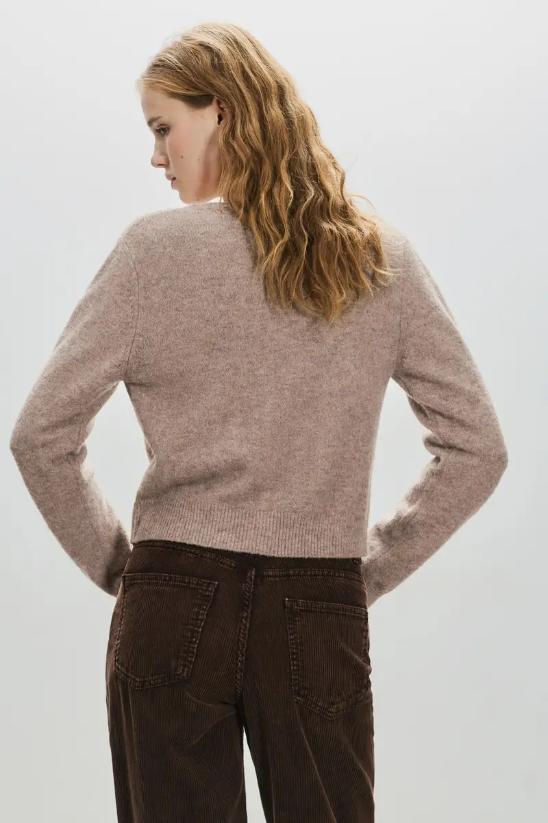 Pull&Bear Cardigan Marrone 4135986 miniatura 3