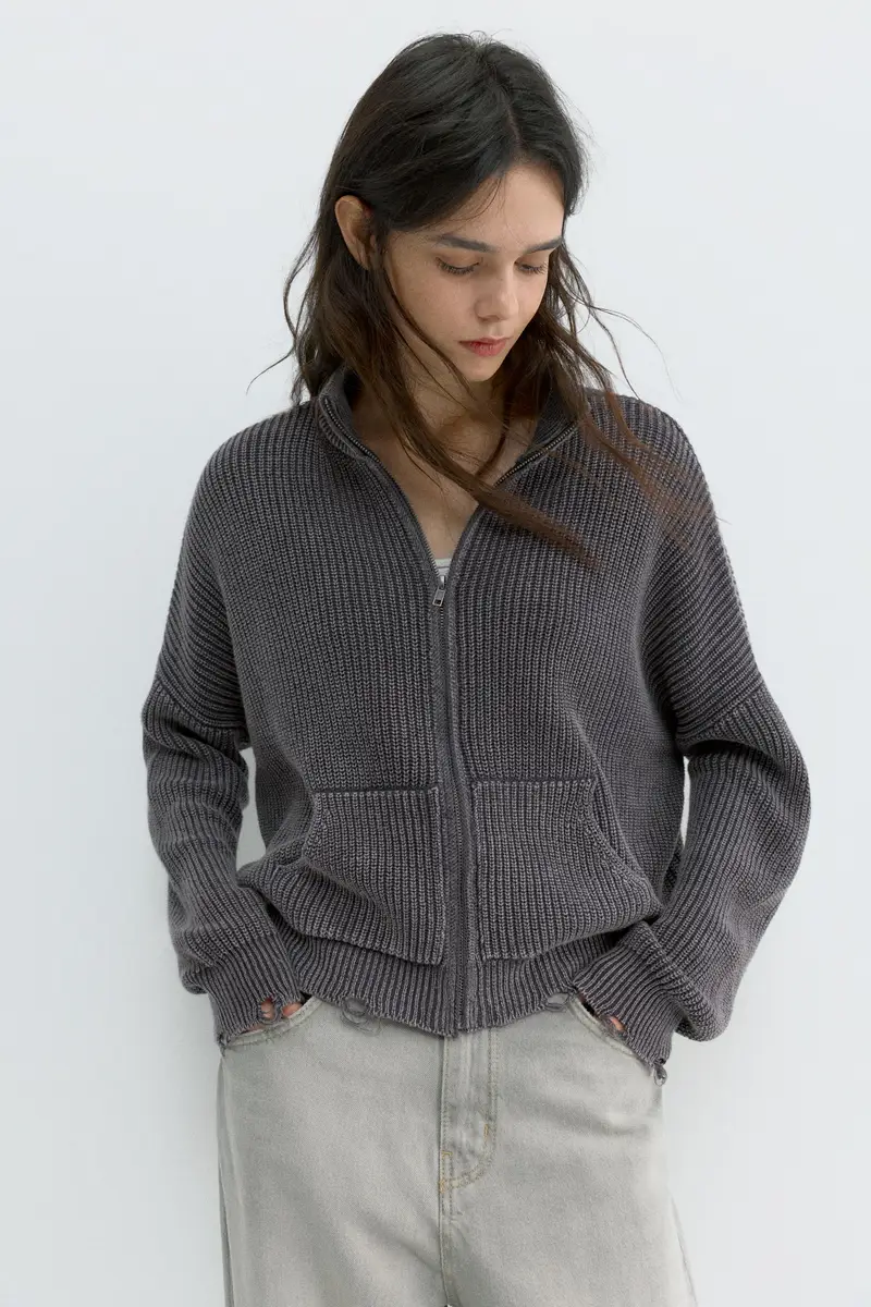 Pull&Bear Cardigan Nero 4188949 miniatura 2