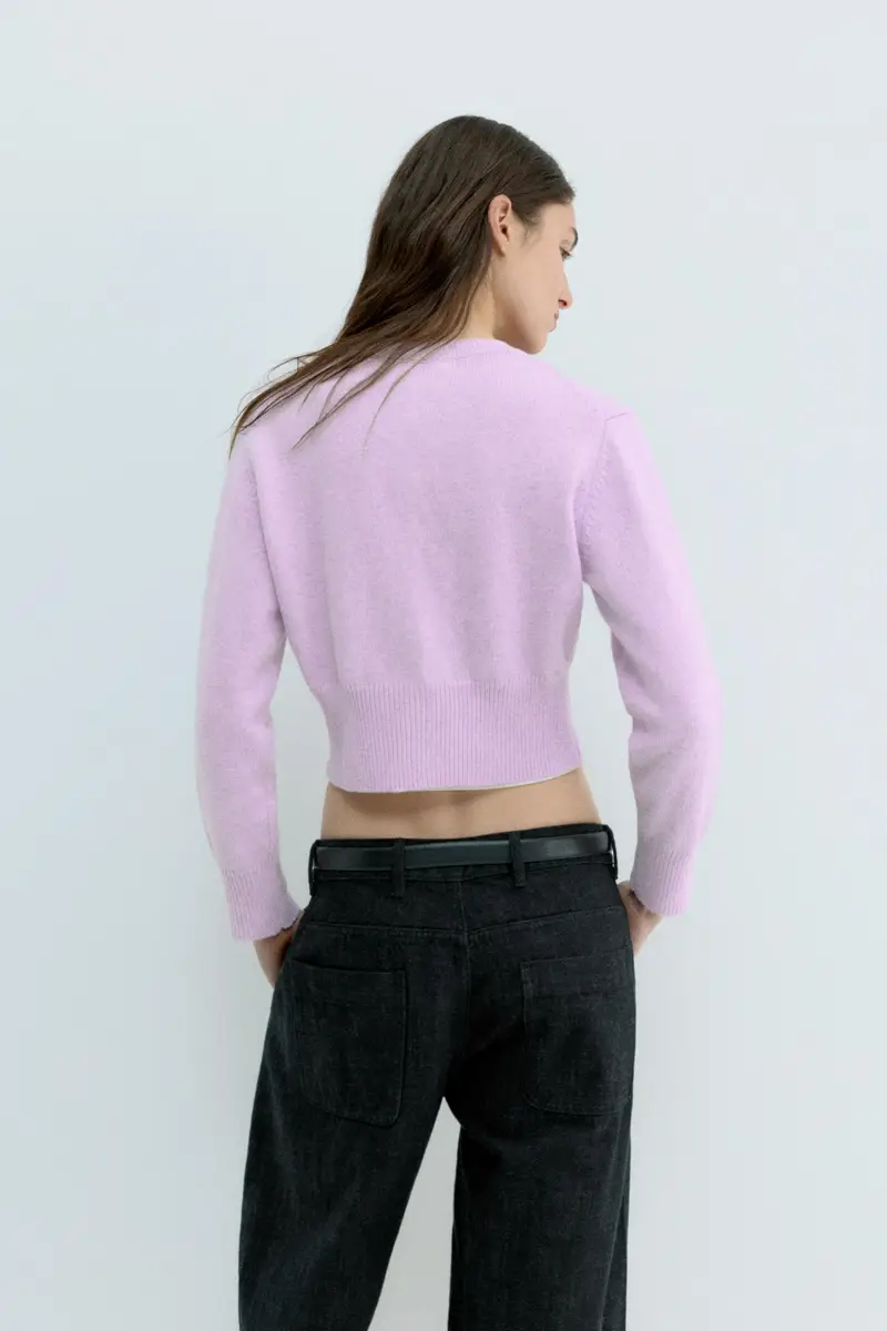 Pull&Bear Cardigan Lilla 4205873 miniatura 2