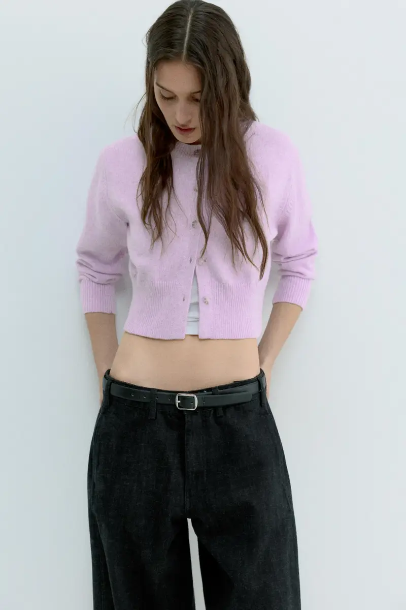 Pull&Bear Cardigan Lilla 4205873