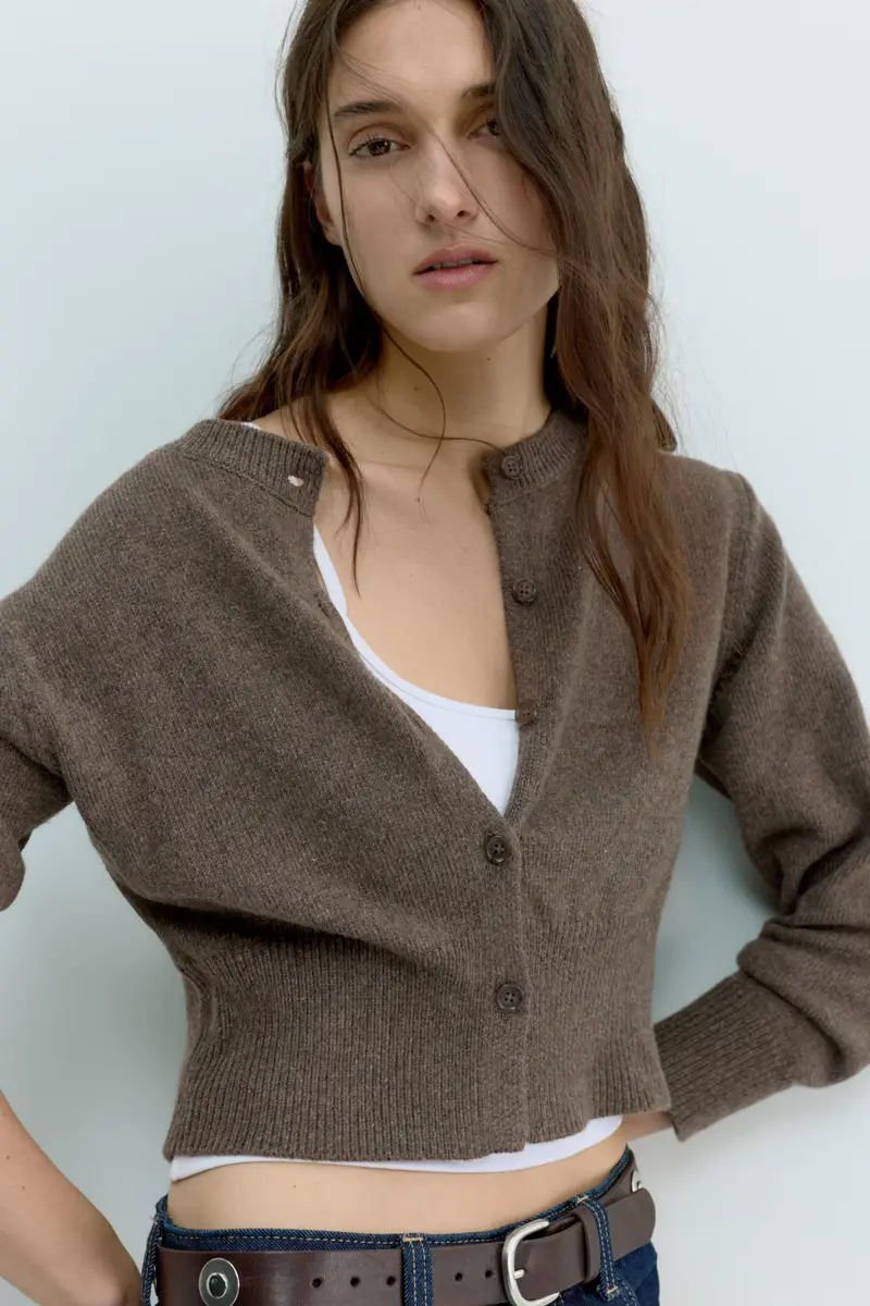 Pull&Bear Cardigan Marrone 4205876