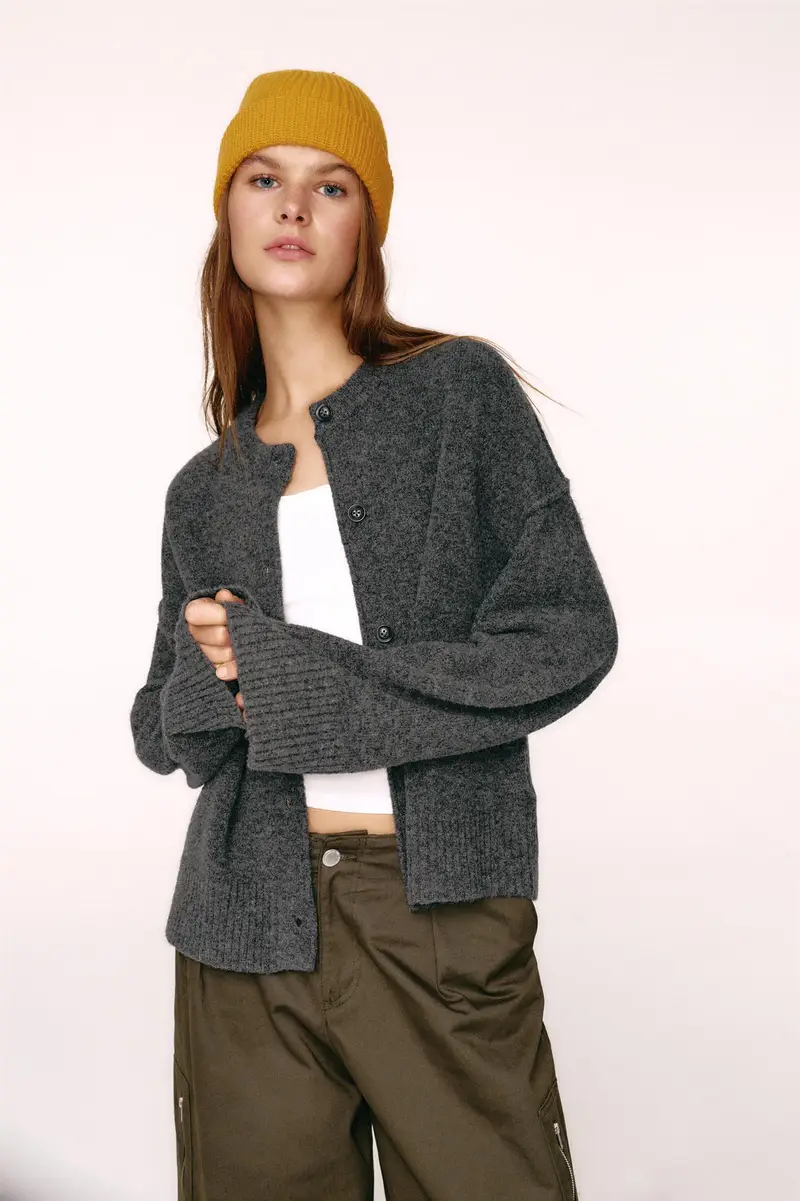 Pull&Bear Cardigan Grigio 3933980