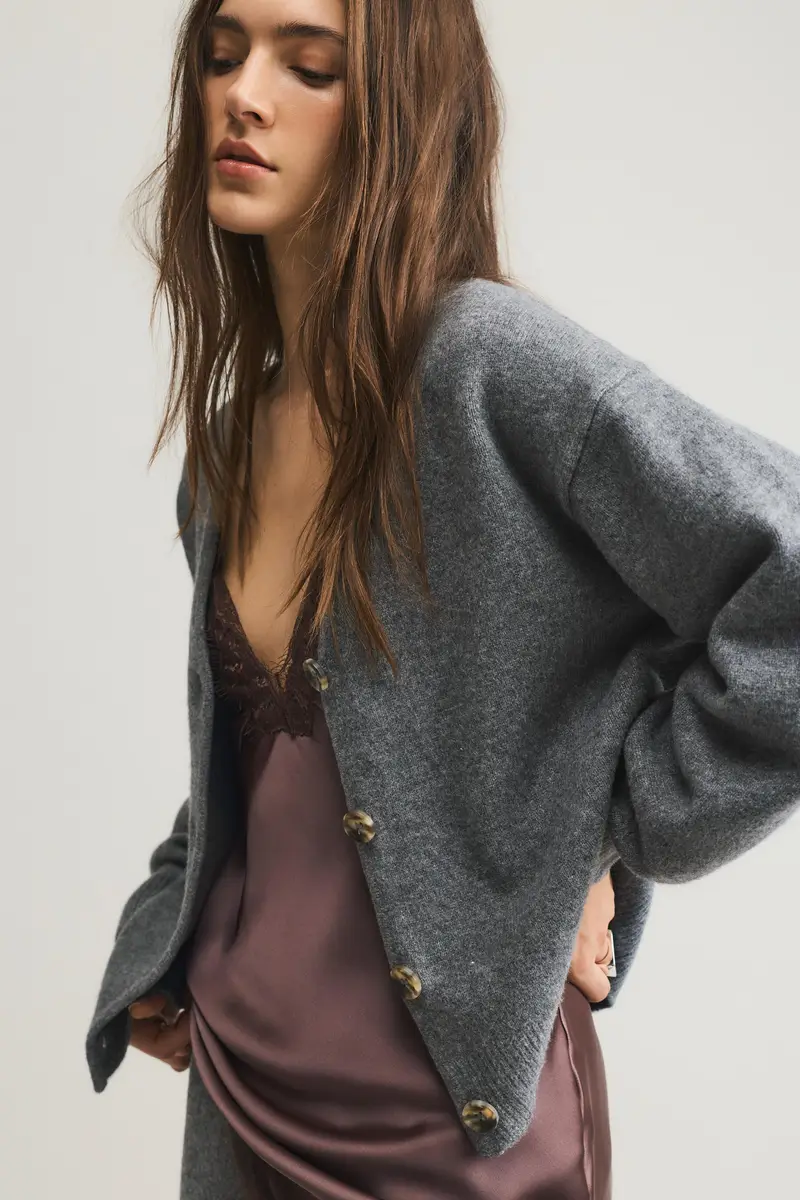 Pull&Bear Cardigan Grigio 3937390 miniatura 3