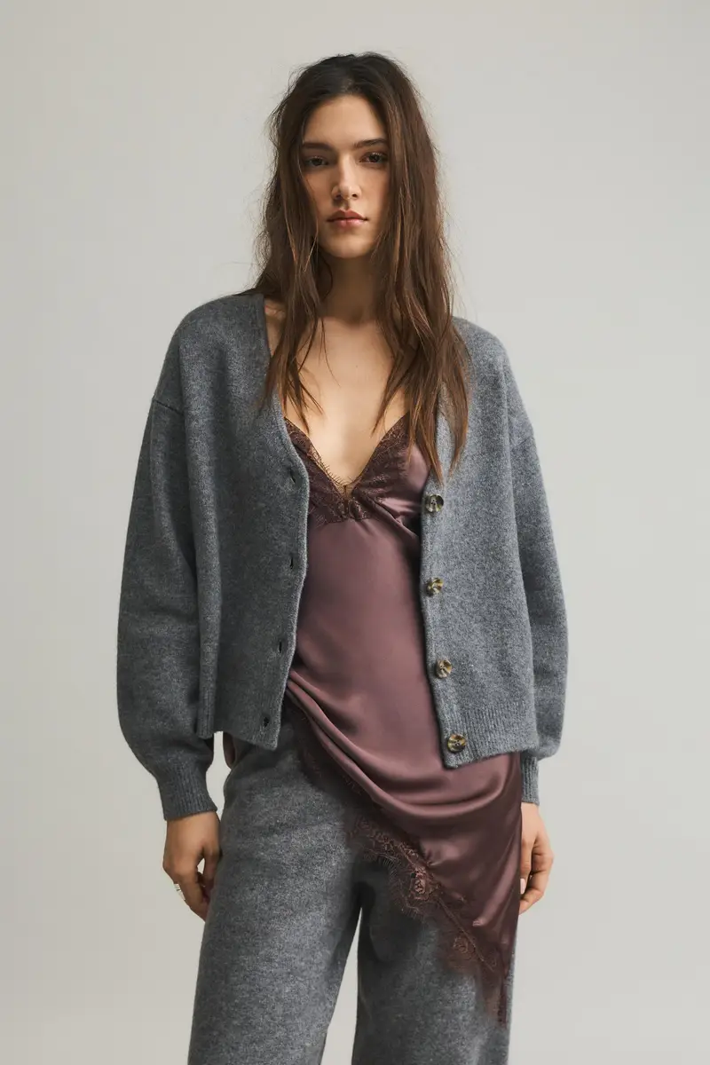 Pull&Bear Cardigan Grigio 4173941 miniatura 2