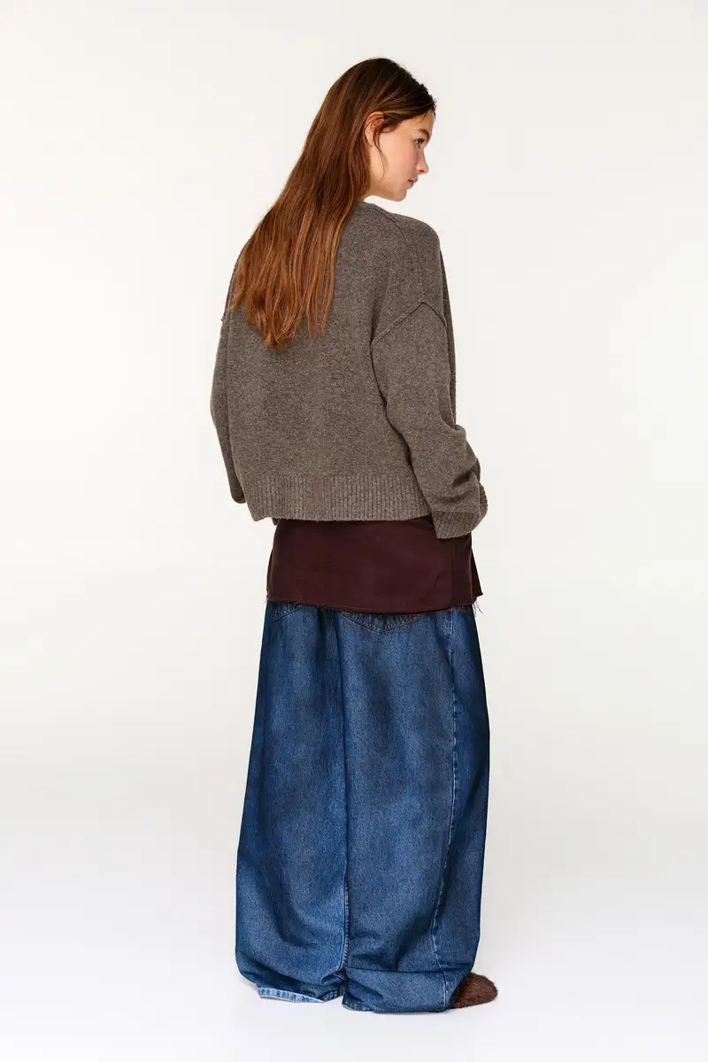 Pull&Bear Cardigan Marrone 3933981 miniatura 2