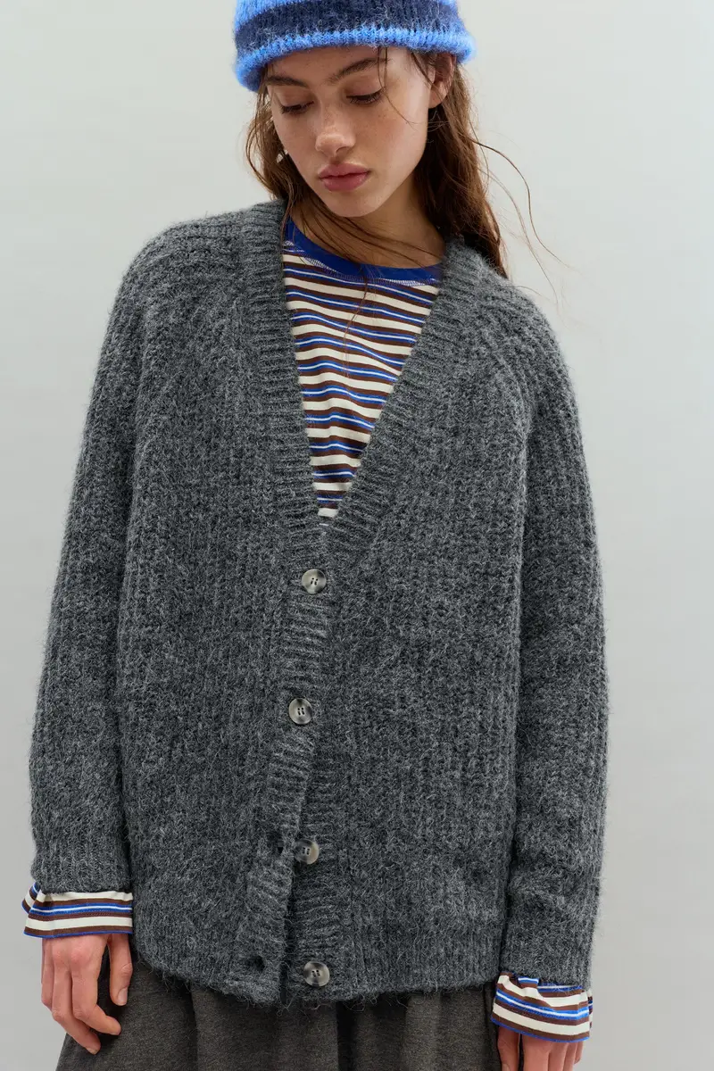 Pull&Bear Cardigan Grigio 4275336 miniatura 3